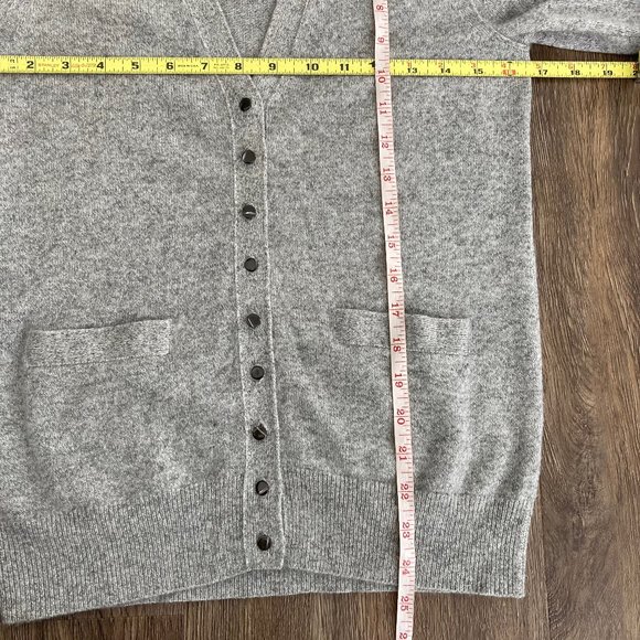 J. Crew 100% Cashmere V-neck Cardigan Grey - Picture 5 of 5
